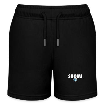 Suomi Finnland Finnische Flagge Finne - Kinder Organic Joggingshorts Mini Bolter von Stanley/Stella - Schwarz - Vorne