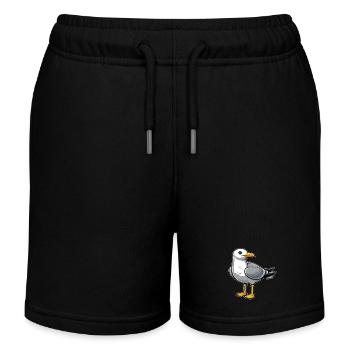 Möwe - Kinder Organic Joggingshorts Mini Bolter von Stanley/Stella - Schwarz - Vorne