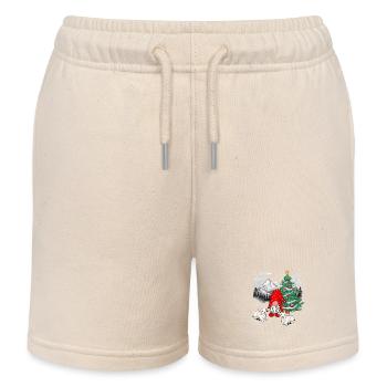 Nikolaus Santa Zwerge Christmas Xmas Troll - Kinder Organic Joggingshorts Mini Bolter von Stanley/Stella - Natur - Vorne
