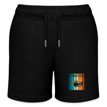 Fallschirmspringen Fallschirmspringen Fallschirmspringer - Kinder Organic Joggingshorts Mini Bolter von Stanley/Stella - Schwarz - Vorne