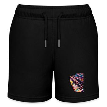 Piano - Short de jogging enfant bio Stanley/Stella - noir - Devant