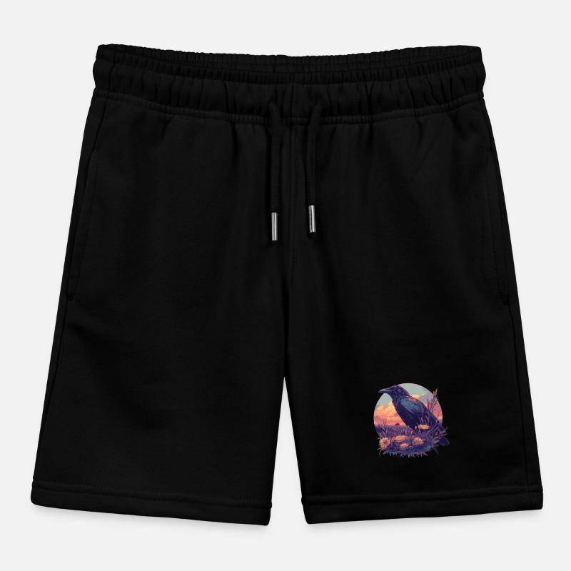 Crows Crow Kids Organic Sweat Shorts by Stanley/Stella