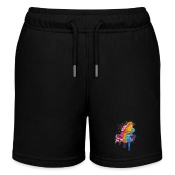 Piano - Short de jogging enfant bio Stanley/Stella - noir - Devant