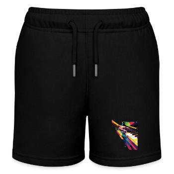 Piano - Short de jogging enfant bio Stanley/Stella - noir - Devant