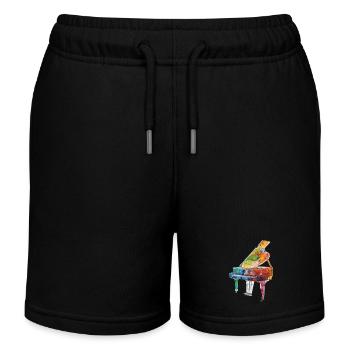 Piano - Short de jogging enfant bio Stanley/Stella - noir - Devant