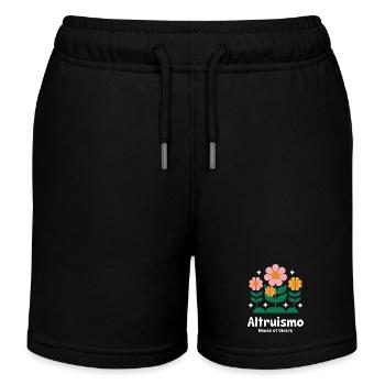 Altruisme Don désintéressé Donner d’école - Short de jogging enfant bio Stanley/Stella - noir - Devant