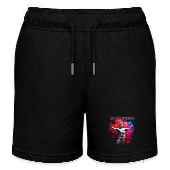 ICH KAM ZUM SIEGEN - Kinder Organic Joggingshorts Mini Bolter von Stanley/Stella - Schwarz - Vorne