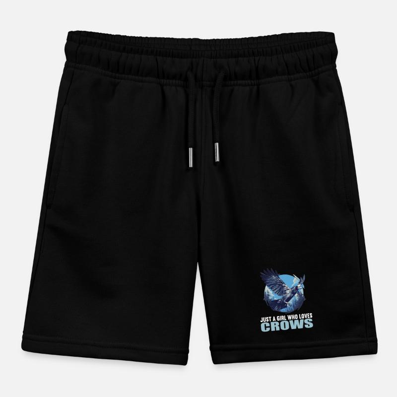 Crows Crow Kids Organic Sweat Shorts by Stanley/Stella