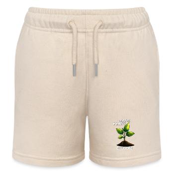 PFLANZE LITTLE PLANT BIG HOPE - Kids Organic Sweat Shorts by Stanley/Stella - soft Ecru - Front