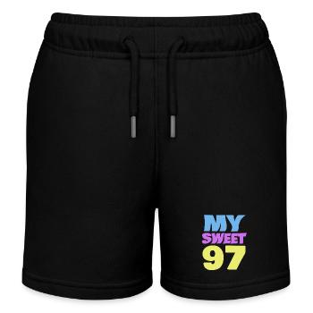 97 - Kids Organic Sweat Shorts by Stanley/Stella - black - Front