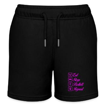ballett repeat - Kinder Organic Joggingshorts Mini Bolter von Stanley/Stella - Schwarz - Vorne