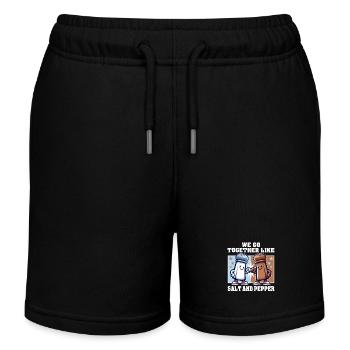 WIR PASSEN ZUSAMMEN WIE SALZ UND PFEFFER - Kinder Organic Joggingshorts Mini Bolter von Stanley/Stella - Schwarz - Vorne