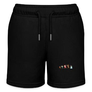 Christmas Dabbing Dab Santa Gingerbread Elf Mosses - Kids Organic Sweat Shorts by Stanley/Stella - black - Front