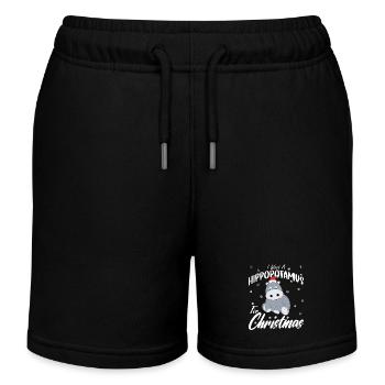 I Want A Hippopotamus For Christmas Xmas Hippo - Kinder Organic Joggingshorts Mini Bolter von Stanley/Stella - Schwarz - Vorne