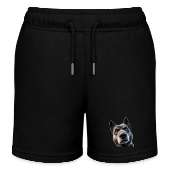 Tête de chien 2 - Short de jogging enfant bio Stanley/Stella - noir - Devant