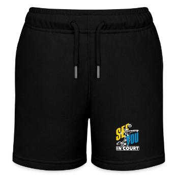 Volleyball Sieht Man Sich Auf Dem Spielfeld - Kinder Organic Joggingshorts Mini Bolter von Stanley/Stella - Schwarz - Vorne