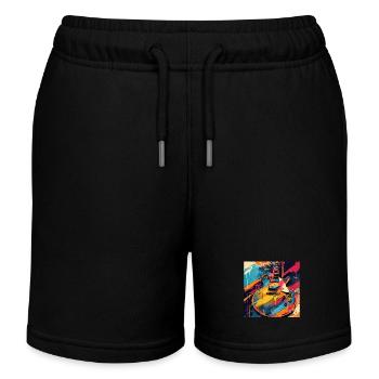 Guitar - Kids Organic Sweat Shorts by Stanley/Stella - black - Front