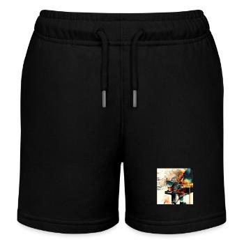 Piano - Short de jogging enfant bio Stanley/Stella - noir - Devant