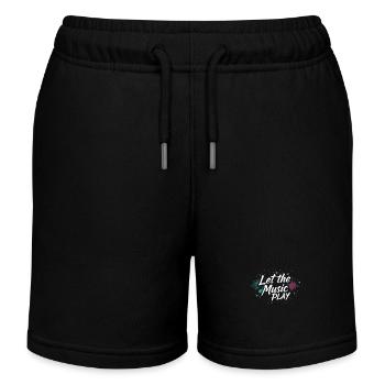 Techno Let The Music Play Techno Techno Musik - Kids Organic Sweat Shorts by Stanley/Stella - black - Front