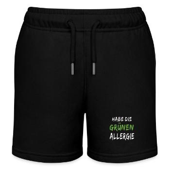 GRÜN HABE DIE GRÜNEN ALLERGIE - Kinder Organic Joggingshorts Mini Bolter von Stanley/Stella - Schwarz - Vorne