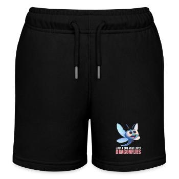 Libellen Libelle - Kinder Organic Joggingshorts Mini Bolter von Stanley/Stella - Schwarz - Vorne