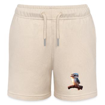 Kookaburra Hunter lit Hans Sweet Bird en riant - Short de jogging enfant bio Stanley/Stella - écru doux - Devant