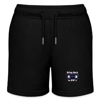 Bring Back the 90's Retro Boombox 90er Jahre - Kinder Organic Joggingshorts Mini Bolter von Stanley/Stella - Schwarz - Vorne