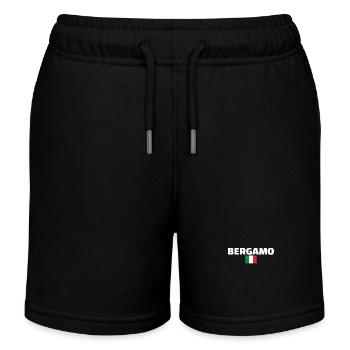 Bergamo Italien Italienische Flagge Italiener - Kinder Organic Joggingshorts Mini Bolter von Stanley/Stella - Schwarz - Vorne