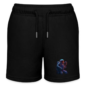 Harpe astronaute - Short de jogging enfant bio Stanley/Stella - noir - Devant