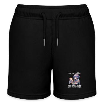 Nur ein Mädchen das Anime Hunde und Ramen liebt - Kinder Organic Joggingshorts Mini Bolter von Stanley/Stella - Schwarz - Vorne