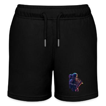 Astronaut Tuba - Kids Organic Sweat Shorts by Stanley/Stella - black - Front