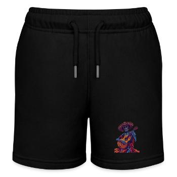 Mexikanisches Skelett Gitarre - Kinder Organic Joggingshorts Mini Bolter von Stanley/Stella - Schwarz - Vorne