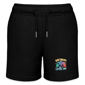 Birthday Boys: Zeit zum Levelaufleveln Birthday Gamer Boys - Kinder Organic Joggingshorts Mini Bolter von Stanley/Stella - Schwarz - Vorne