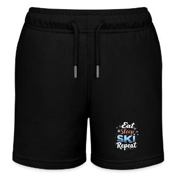 Manger Dormir Ski Répéter Ski Sports d’hiver Skieurs - Short de jogging enfant bio Stanley/Stella - noir - Devant