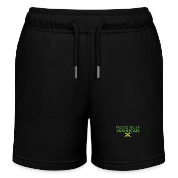 Proud To Be Jamaican Jamaika Jamaikanische Flagge - Kinder Organic Joggingshorts Mini Bolter von Stanley/Stella - Schwarz - Vorne