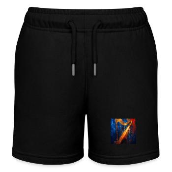 Harfe - Kinder Organic Joggingshorts Mini Bolter von Stanley/Stella - Schwarz - Vorne