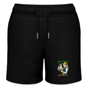 MRS. RABBIT FLOWER OSTARA LIGHT AND LIFE - Kids Organic Sweat Shorts by Stanley/Stella - black - Front