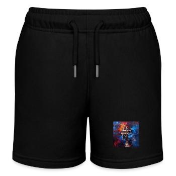 Trompette - Short de jogging enfant bio Stanley/Stella - noir - Devant