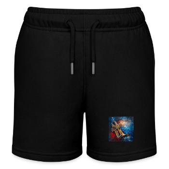 Trompette - Short de jogging enfant bio Stanley/Stella - noir - Devant