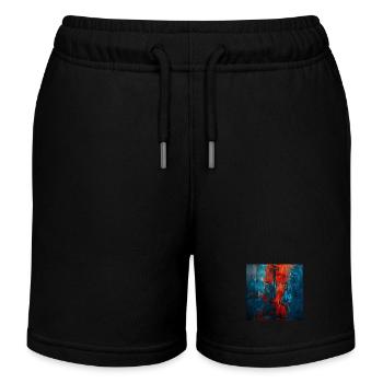 Violine - Kinder Organic Joggingshorts Mini Bolter von Stanley/Stella - Schwarz - Vorne