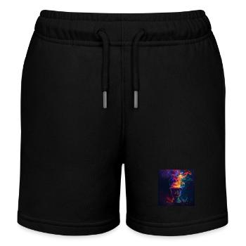 Schlagzeug - Kinder Organic Joggingshorts Mini Bolter von Stanley/Stella - Schwarz - Vorne