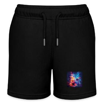 Schlagzeug - Kinder Organic Joggingshorts Mini Bolter von Stanley/Stella - Schwarz - Vorne