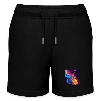 Guitar - Kids Organic Sweat Shorts by Stanley/Stella - black - Front