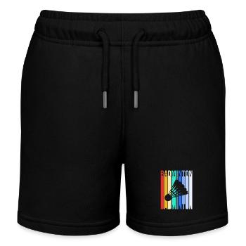 Badminton - Short de jogging enfant bio Stanley/Stella - noir - Devant