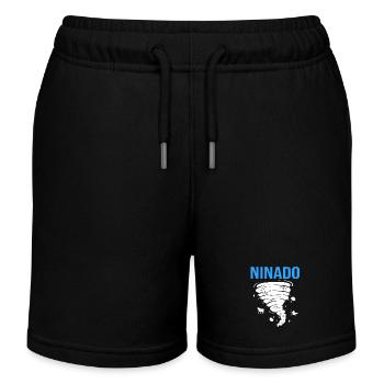Tornado Geburtstag Kindergeburtstag - Kinder Organic Joggingshorts Mini Bolter von Stanley/Stella - Schwarz - Vorne