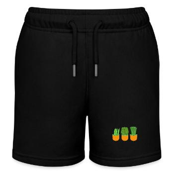 Küchen Gemüse Vegetarisch kochen Koch Köche - Kinder Organic Joggingshorts Mini Bolter von Stanley/Stella - Schwarz - Vorne