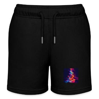 Guitar - Kids Organic Sweat Shorts by Stanley/Stella - black - Front