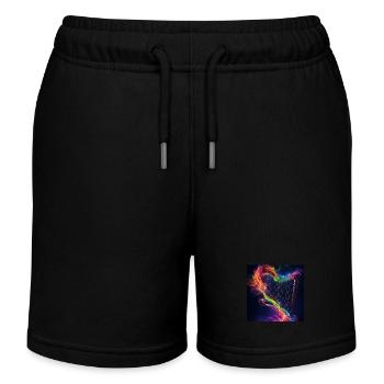 Harfe - Kinder Organic Joggingshorts Mini Bolter von Stanley/Stella - Schwarz - Vorne
