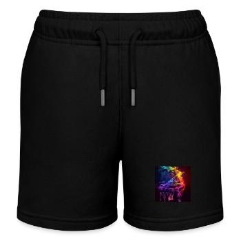 Piano - Short de jogging enfant bio Stanley/Stella - noir - Devant