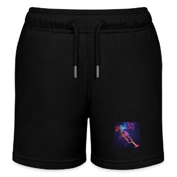 Trumpet - Kids Organic Sweat Shorts by Stanley/Stella - black - Front